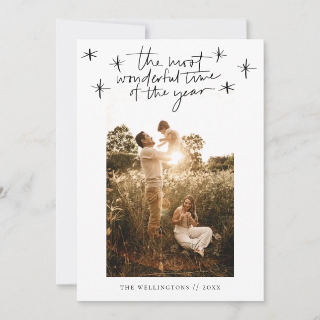 Den mest underbara tidpunkten för året Foto Julkort (Framsida)