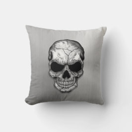 Den metalliska Crystal skallen på rostfritt stål Kudde