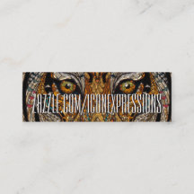 Den metalliska tigern synar visitkortar