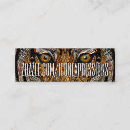 Den metalliska tigern synar visitkortar mini visitkort