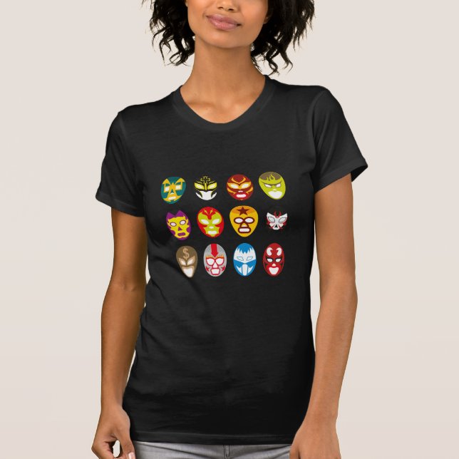 Den mexicanska brottningen maskerar tee shirt (Framsida)