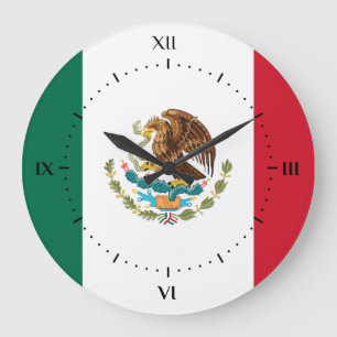 Den mexicanska flagga tar tid på stor klocka