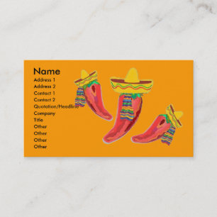 Den mexicanska restaurangaffären profilerar korte visitkort
