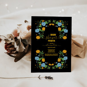 Den mexikanska Blommigten Fiesta Baby Shower Inbjudningar