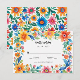 Den mexikanska Blommigten Fiesta Bröllop OSA Kort
