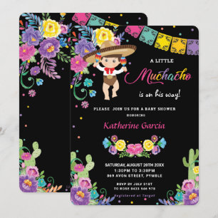 Den mexikanska Blommigten Little Muchacho Boy Show Inbjudningar