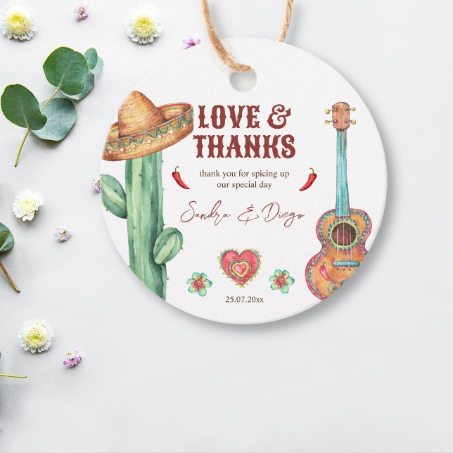 Den mexikanska fiesta-temat party personlig favori gåvor etiketter (Skapare uppladdad)