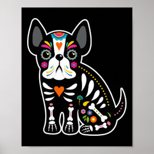 Den mexikanska Franskens bulldog Halloween-dag Poster