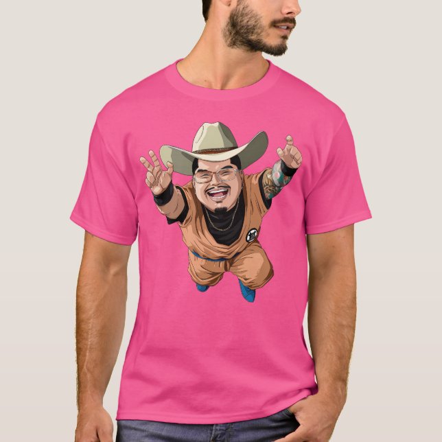 Den mexikanska Ot Anime Fighter Tecknad Stil Tee - (Framsida)