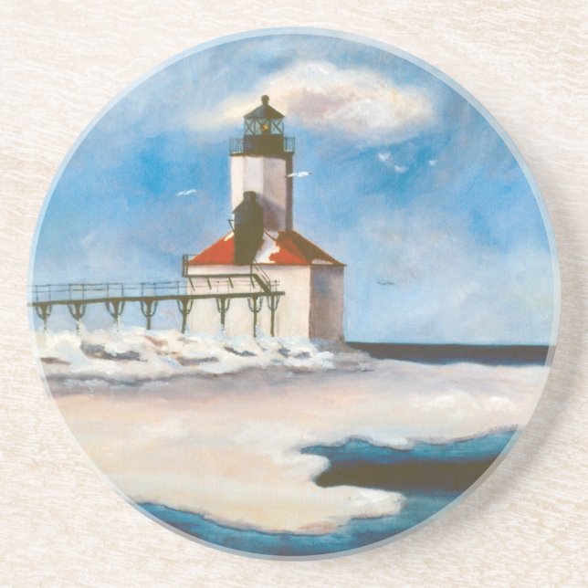 Den Michigan staden tänder kustfartyget Underlägg Sandsten (Framsidan)