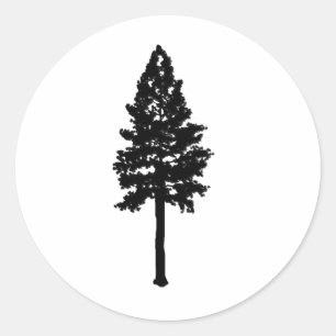 den midnatta skogen runt klistermärke