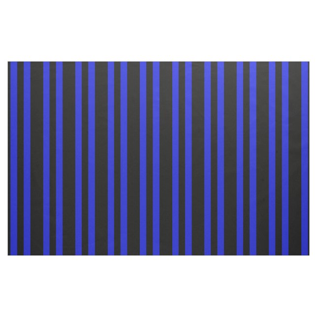 Den midnatta svarten, kunglig blåttstipe, görar tyg (Fat Quarter)