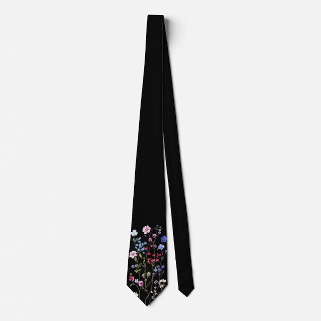 Den "Midnight Meadow" botaniska slipsen Slips (Framsida)