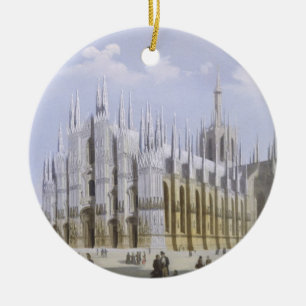 Den Milan domkyrkan från 'beskådar av Milan och Julgransprydnad Keramik