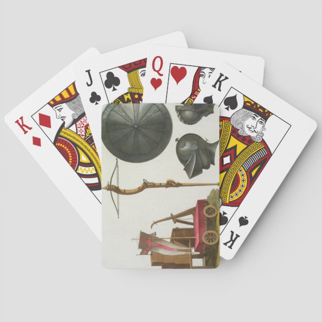 Den Milanese triumfvagnen, crossbowen och Spelkort (Baksidan)