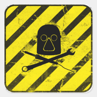 Den Milwaukee Makerspace logotypen kvadrerar Fyrkantigt Klistermärke