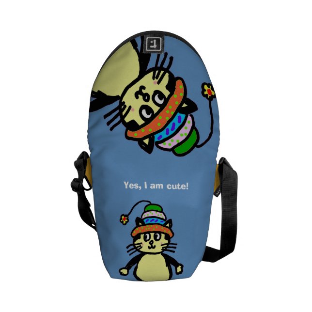 Den mini- messenger bag för den gulliga katten - (Öppen Baksida)