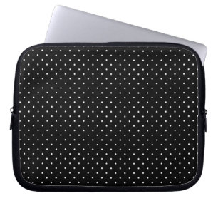Den mini- polka dots i svartvitt skräddarsy det laptop sleeve