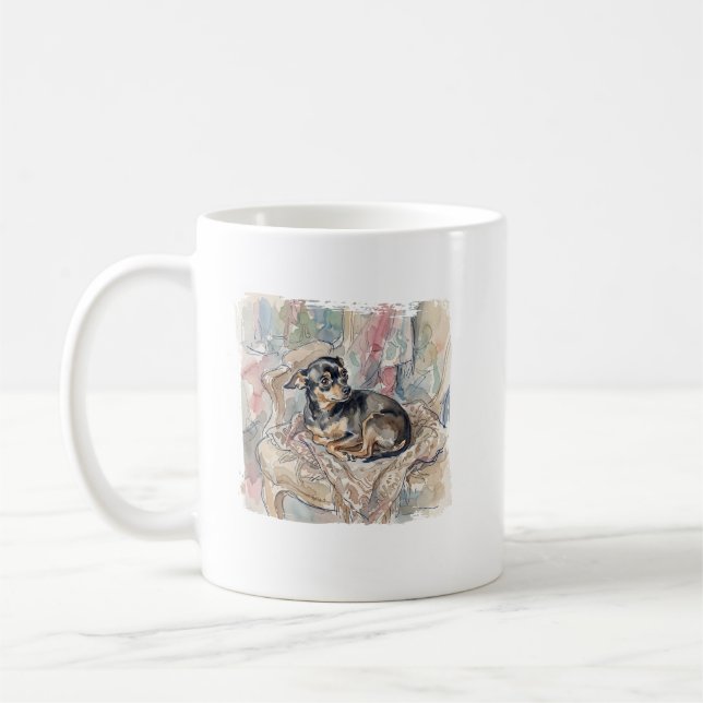Den miniatyriserade mördaren: Akvarell Leksaksterr Kaffemugg (Vänster)