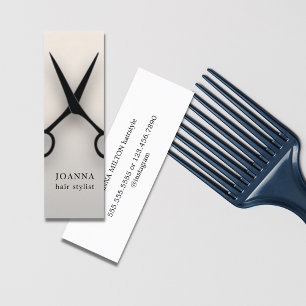 Den Minimalist elegantsvarten Scissors Mini Visitkort