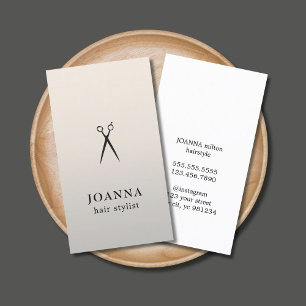 Den Minimalist elegantsvarten Scissors Visitkort