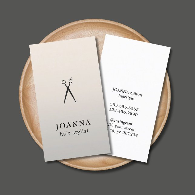 Den Minimalist elegantsvarten Scissors Visitkort (Skapare uppladdad)