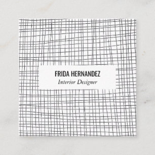 Den Minimalist hand plockade görar randig Fyrkantigt Visitkort