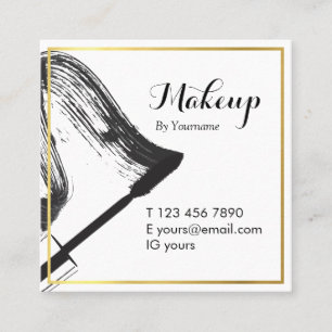 Den Minimalist Makeupkonstnären kvadrerar Fyrkantigt Visitkort