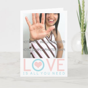 Den Minimalist valentinen Cards mallen med fotoet Helgkort