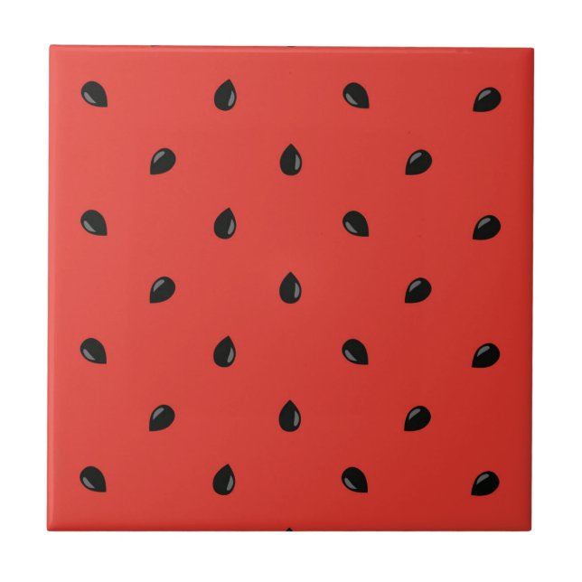 Den Minimalist vattenmelonen kärnar ur mönster Kakelplatta (Framsidan)