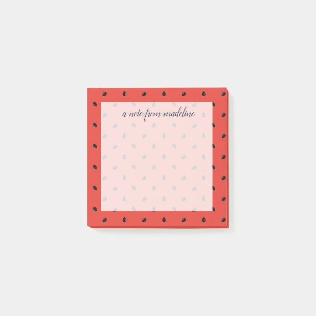Den Minimalist vattenmelonen kärnar ur mönster Post-it Block (Framsida)