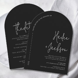 Den minimalistiska Chicen Bröllop All-in-One Moder Inbjudningar