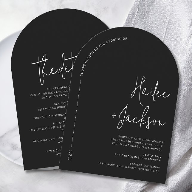 Den minimalistiska Chicen Bröllop All-in-One Moder Inbjudningar (Skapare uppladdad)