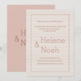 Den minimalistiska chicen ro guld rand i det moder inbjudningar