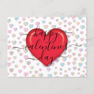 Den minimalistiska Lycklig Valentindagen Helg Vykort