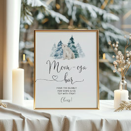 Den minimalistiska polarna har mamma-osa pub Poste Poster