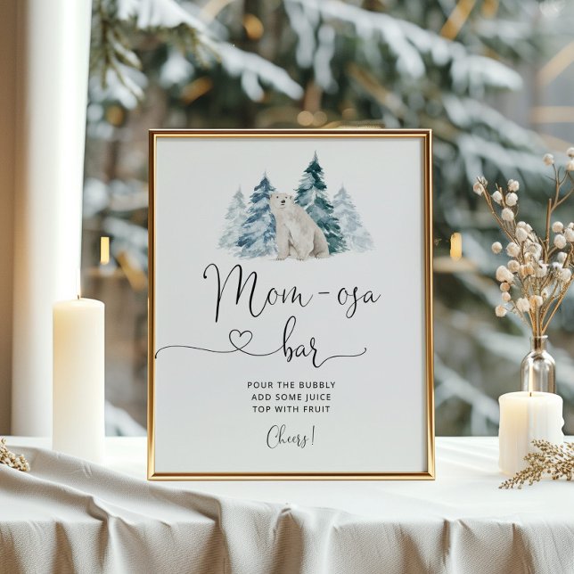 Den minimalistiska polarna har mamma-osa pub Poste Poster (Skapare uppladdad)