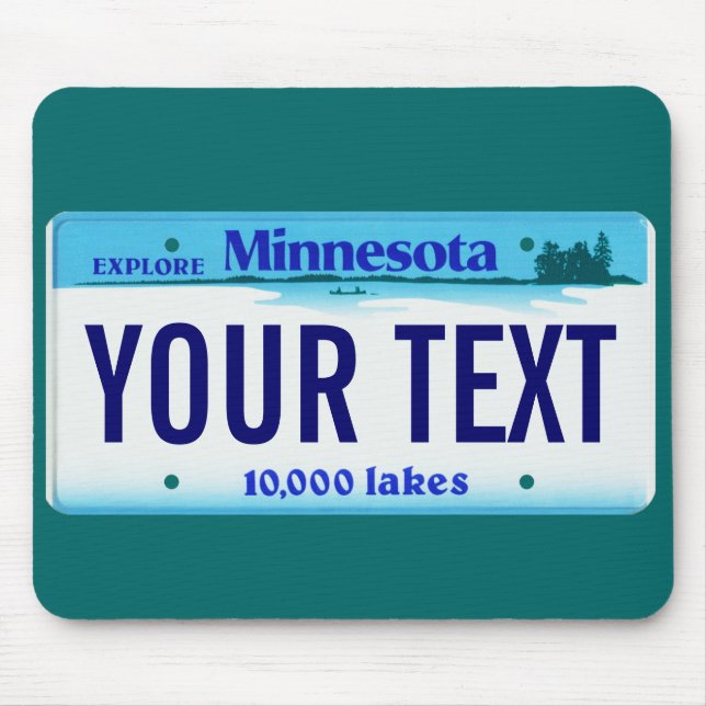 Den Minnesota registreringsskyltmusen vadderar Musmatta (Framsidan)