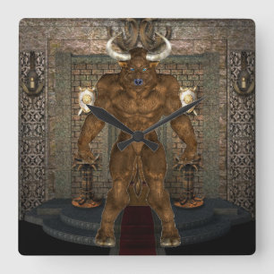 Den Minotaur väggen tar tid på Fyrkantig Klocka