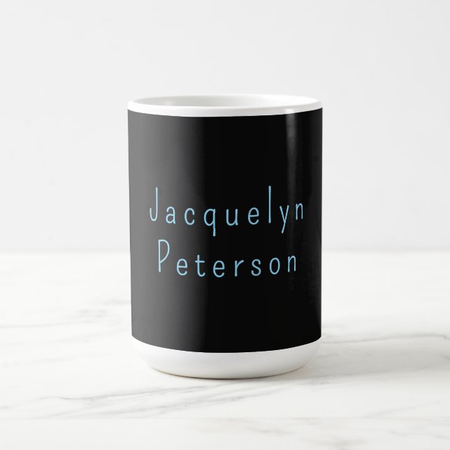 Den minsta svarta blå Eleganten i Neutralt Modern  Kaffemugg (Center)