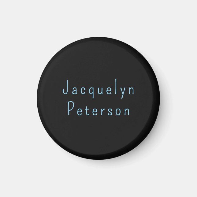 Den minsta svarta blå Eleganten i Neutralt Modern  Magnet (Framsidan)