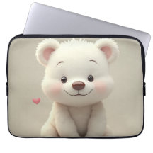 Den minsta vita björnen laptop sleeve 13 tum