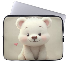 Den minsta vita björnen laptop sleeve 13 tum