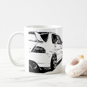Den Mitsubishi evolutionvektorn avbildar Kaffemugg