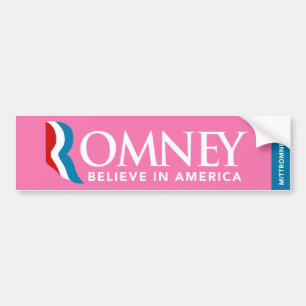 Den Mitt Romney logotypen tror i den Amerika Bildekal