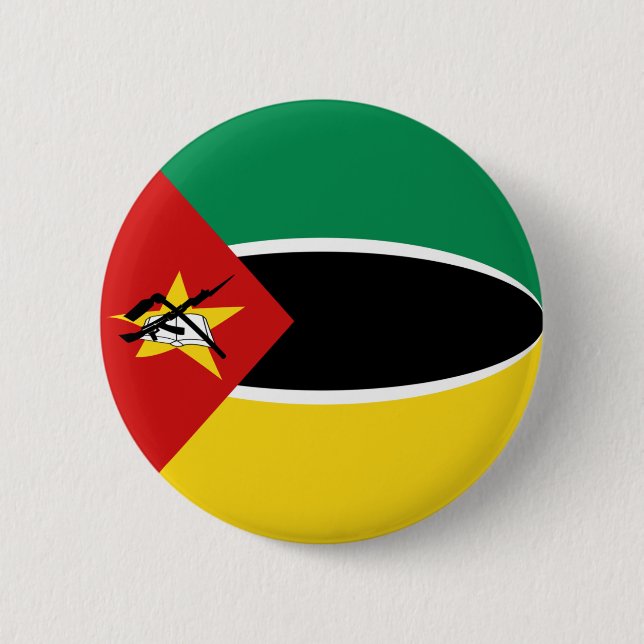 Den Mocambique Fisheye flagga knäppas Knapp (Framsida)