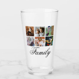 Den moderiktiga moderna Collagefamiljen för 6 foto Glaskopp