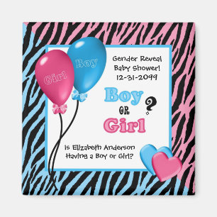 Den moderiktiga zebra tryckgender avslöjer baby magnet