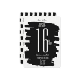 Den moderna 16:e Födelsedagsfesten inbjudan