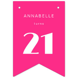 Den moderna 21:a tjugoen-Födelsedagsfesten Vimplar